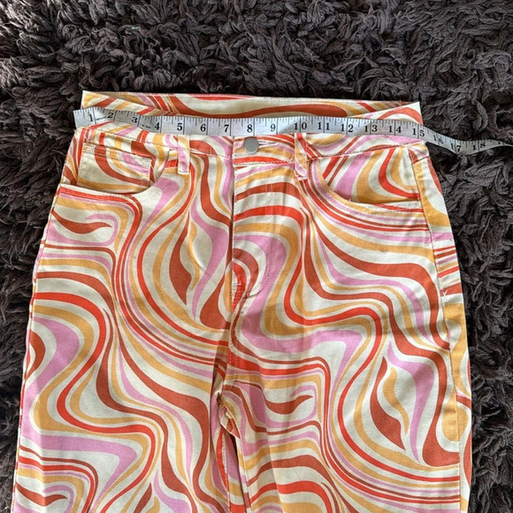 Groovy vintage style 1970’s orange jeans - Picture 4 of 8